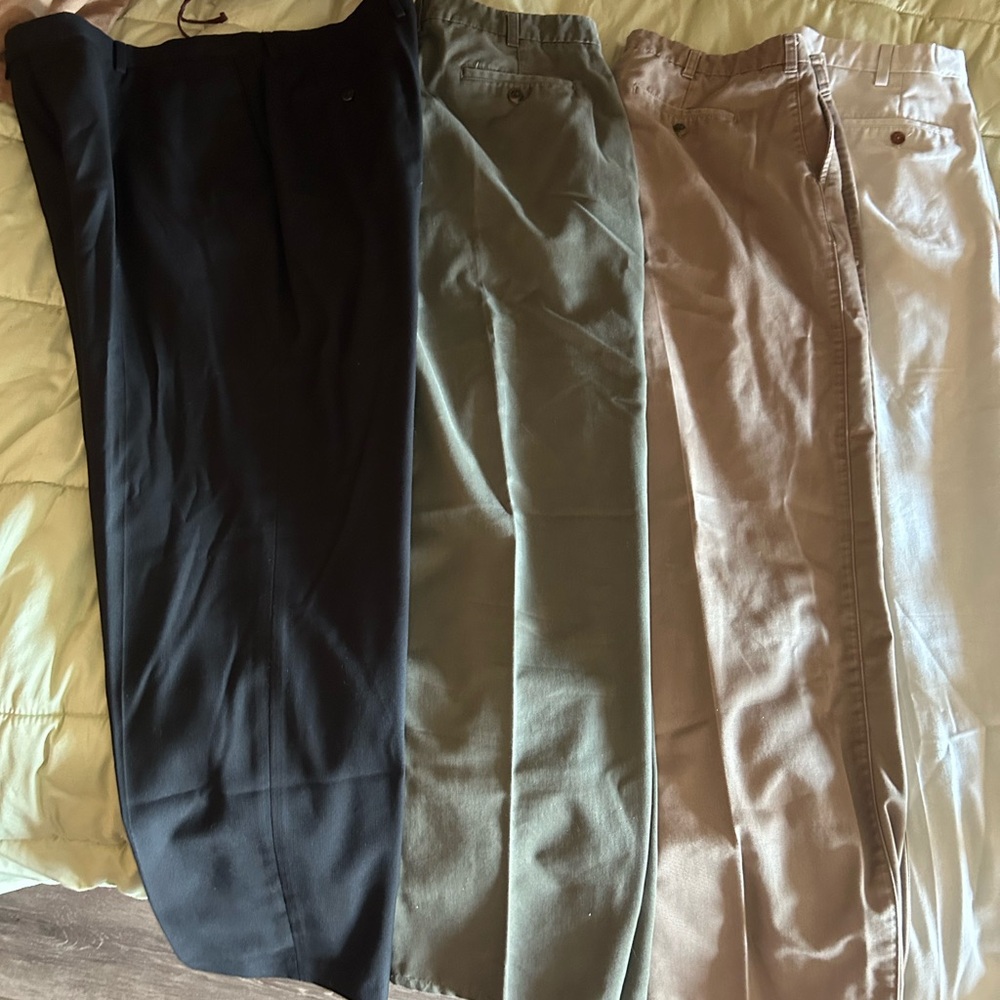 JF J.Ferrar Modern Fit Black Pants and 3 pairs of St. John’s Bay Casual pants